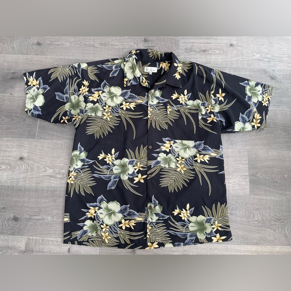 Bill Blass XL Tropical Floral Men's Shirt